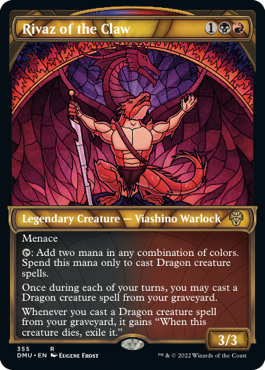 [355]【EN】【テクスチャーFOIL】■ショーケース■爪のライヴァズ/Rivaz of the Claw【DMU】[R][多色]