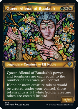 [309]【EN】【FOIL】■ショーケース■ルアダッハの女王オーリナル/Queen Allenal of Ruadach【DMU】[U][多色]