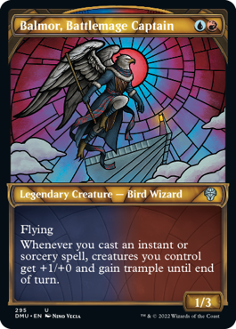 [295]【EN】【FOIL】■ショーケース■戦闘魔道士の隊長、バルモア/Balmor, Battlemage Captain【DMU】[U][多色]