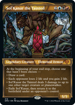 [318]【EN】【FOIL】■ショーケース■穢れたもの、ソルカナー/Sol'Kanar the Tainted【DMU】[M][多色]