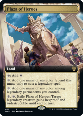 [421]【EN】【FOIL】■拡張アート■英雄の公有地/Plaza of Heroes【DMU】[R][土地]