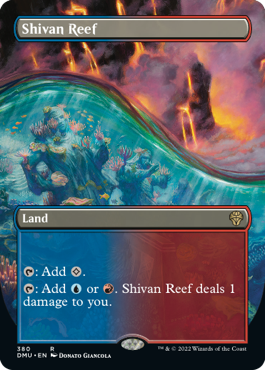 [380]【EN】【FOIL】■ボーダーレス■シヴの浅瀬/Shivan Reef【DMU】[R][土地]