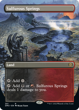 [381]【EN】【FOIL】■ボーダーレス■硫黄泉/Sulfurous Springs【DMU】[R][土地]