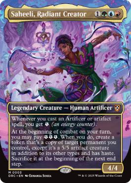 [003]【EN】【FOIL】■ボーダーレス■光輝の創造者、サヒーリ/Saheeli, Radiant Creator【DRC】[M][多色]
