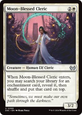 [069]【EN】月恵みのクレリック/Moon-Blessed Cleric【DSC】[U][白]