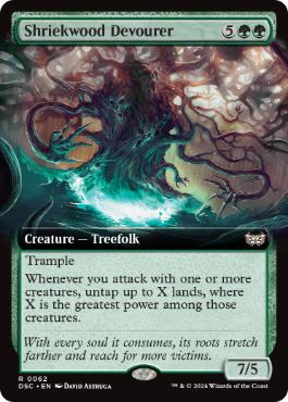 [062]【EN】■拡張アート■貪る悲鳴木/Shriekwood Devourer【DSC】[R][緑]
