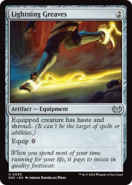 [093]【EN】稲妻のすね当て/Lightning Greaves【DSC】[U][茶]