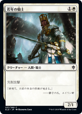 [037]【JP】若年の騎士/Youthful Knight【ELD】[C][白]