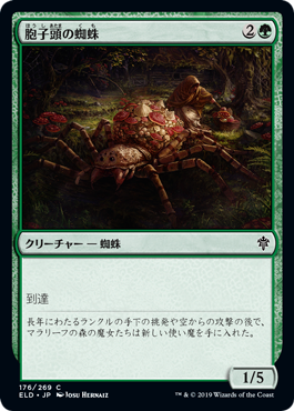 [176]【JP】【FOIL】胞子頭の蜘蛛/Sporecap Spider【ELD】[C][緑]