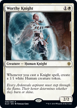 [036]【EN】【FOIL】立派な騎士/Worthy Knight【ELD】[R][白]