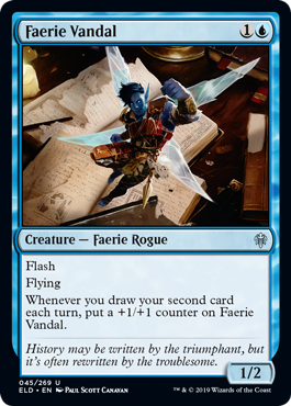[045]【EN】【FOIL】フェアリーの荒らし屋/Faerie Vandal【ELD】[U][青]