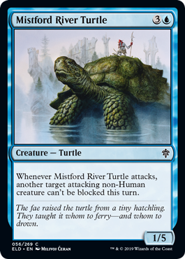 [056]【EN】【FOIL】ミストフォードの亀/Mistford River Turtle【ELD】[C][青]