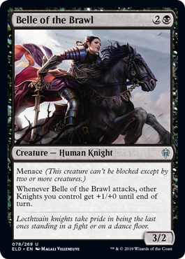 [078]【EN】【FOIL】乱闘の華/Belle of the Brawl【ELD】[U][黒]
