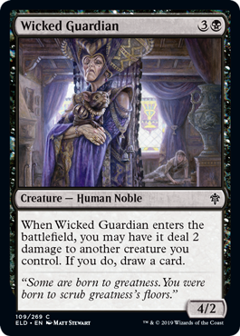 [109]【EN】【FOIL】意地悪な後見人/Wicked Guardian【ELD】[C][黒]