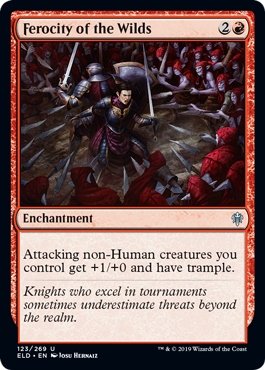 [123]【EN】【FOIL】僻境の暴虐/Ferocity of the Wilds【ELD】[U][赤]