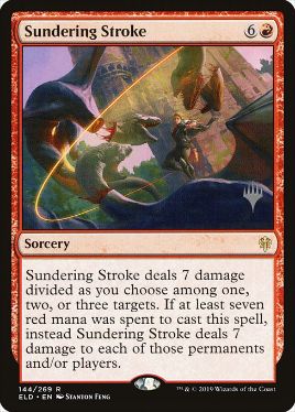 [144]【EN】【FOIL】切り離す一撃/Sundering Stroke【ELD】[R][赤]