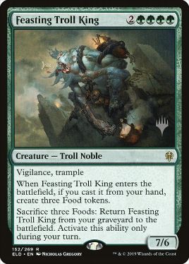 [152]【EN】【FOIL】貪るトロールの王/Feasting Troll King【ELD】[R][緑]