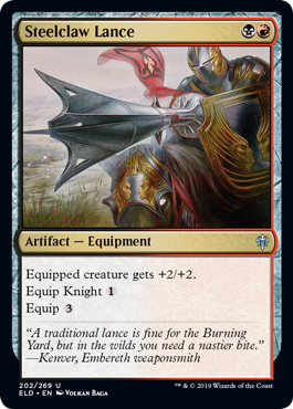 [202]【EN】【FOIL】鋼爪の槍/Steelclaw Lance【ELD】[U][多色]