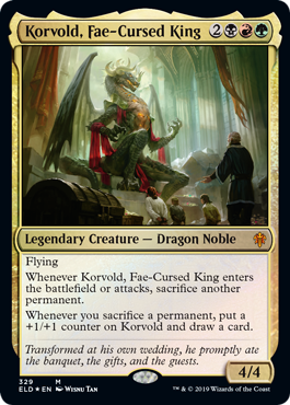 [329]【EN】【FOIL】フェイに呪われた王、コルヴォルド/Korvold, Fae-Cursed King【ELD】[M][多色]