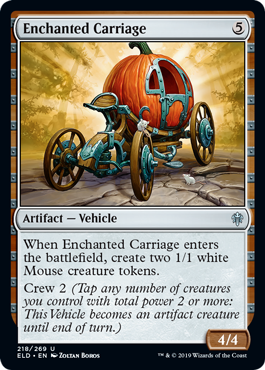 [218]【EN】【FOIL】魔法の馬車/Enchanted Carriage【ELD】[U][茶]
