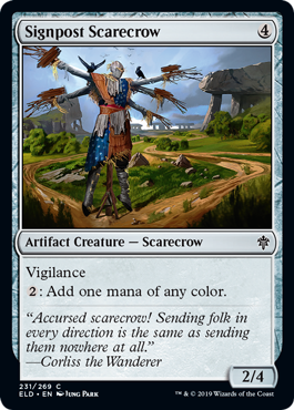 [231]【EN】【FOIL】道標のカカシ/Signpost Scarecrow【ELD】[C][茶]