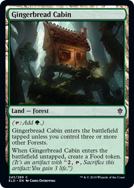 [245]【EN】【FOIL】お菓子の小屋/Gingerbread Cabin【ELD】[C][土地]