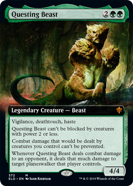 [372]【EN】■拡張アート■探索する獣/Questing Beast【ELD】[M][緑]
