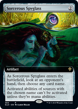 [384]【EN】■拡張アート■魔術遠眼鏡/Sorcerous Spyglass【ELD】[R][茶]