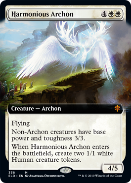 [338]【EN】【FOIL】■拡張アート■調和のアルコン/Harmonious Archon【ELD】[M][白]