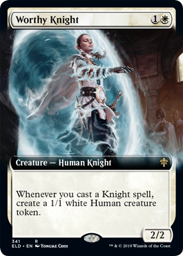 [341]【EN】【FOIL】■拡張アート■立派な騎士/Worthy Knight【ELD】[R][白]
