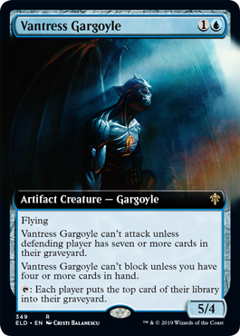 [349]【EN】【FOIL】■拡張アート■ヴァントレスのガーゴイル/Vantress Gargoyle【ELD】[R][青]