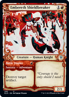 [292]【EN】【FOIL】■ショーケース■エンバレスの盾割り/Embereth Shieldbreaker【ELD】[U][赤]