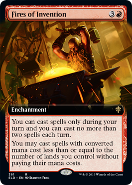 [361]【EN】【FOIL】■拡張アート■創案の火/Fires of Invention【ELD】[R][赤]