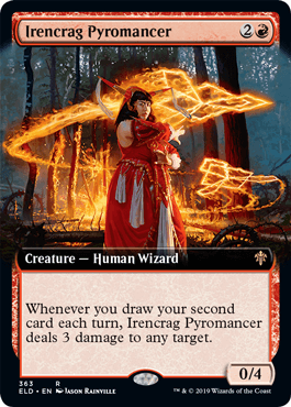 [363]【EN】【FOIL】■拡張アート■アイレンクラッグの紅蓮術師/Irencrag Pyromancer【ELD】[R][赤]