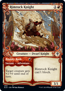 [294]【EN】【FOIL】■ショーケース■リムロックの騎士/Rimrock Knight【ELD】[C][赤]