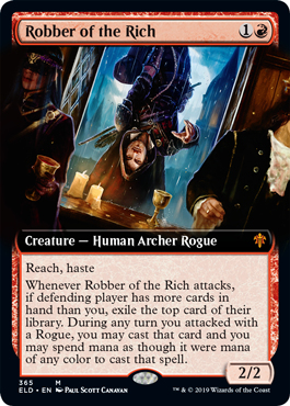 [365]【EN】【FOIL】■拡張アート■義賊/Robber of the Rich【ELD】[M][赤]