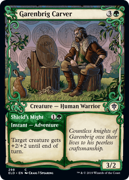[298]【EN】【FOIL】■ショーケース■ギャレンブリグの木工師/Garenbrig Carver【ELD】[C][緑]