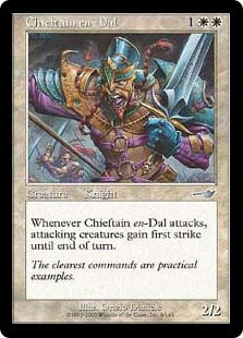 [004]【JP】【FOIL】ダルの酋長/Chieftain en-Dal【NEM】[U][白]