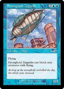 [047]【JP】【FOIL】要塞の飛行船/Stronghold Zeppelin【NEM】[U][青]