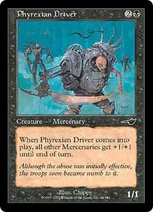 [064]【EN】【FOIL】ファイレクシアの督戦官/Phyrexian Driver【NEM】[C][黒]