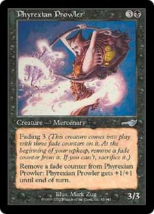 [065]【EN】ファイレクシアのうろつくもの/Phyrexian Prowler【NEM】[U][黒]