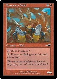 [086]【EN】【FOIL】流動石の壁/Flowstone Wall【NEM】[C][赤]