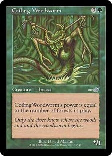 [103]【EN】【FOIL】とぐろ木食い虫/Coiling Woodworm【NEM】[U][緑]