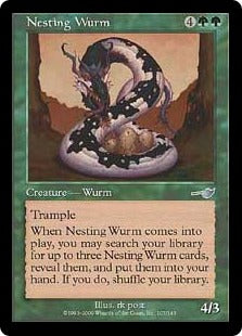 [107]【JP】【FOIL】巣ごもりワーム/Nesting Wurm【NEM】[U][緑]