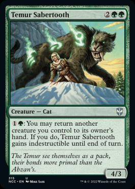 [315]【EN】ティムールの剣歯虎/Temur Sabertooth【NCC】[U][緑]