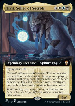 [109]【EN】【FOIL】■拡張アート■秘密売り、ティヴィット/Tivit, Seller of Secrets【NCC】[M][多色]