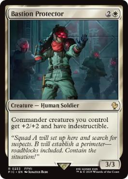 [233]【EN】【サージFOIL】拠点の守備兵/Bastion Protector【FIC】[R][白]