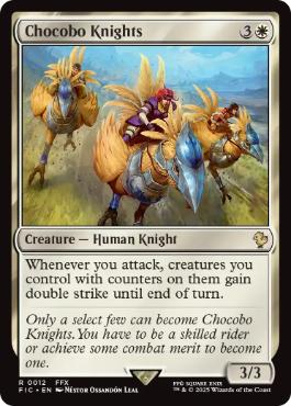 [012]【EN】【サージFOIL】チョコボ騎兵隊/Chocobo Knights【FIC】[R][白]