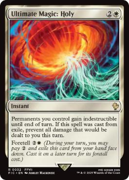[032]【EN】【サージFOIL】究極魔法「ホーリー」/Ultimate Magic: Holy【FIC】[R][白]