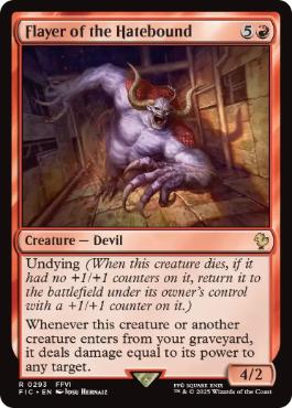 [293]【EN】【サージFOIL】憎悪縛りの剥ぎ取り/Flayer of the Hatebound【FIC】[R][赤]